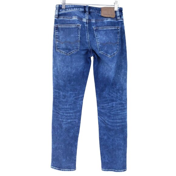 American Eagle Next Level Flex Slim Straight Jeans Men's Size 28/30 Dark Wash - Picture 2 of 7